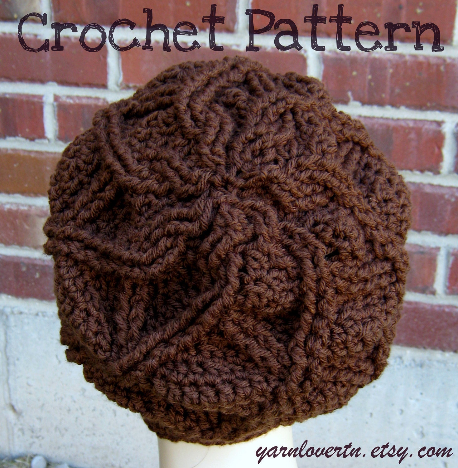 PDF CROCHET PATTERN - Instant Digital Download -Cabled Flower Slouch Hat - women - teen - Can Sell items made from this pattern