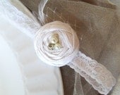 Bridal White Garter/Headband