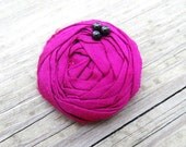 Magenta Pink Rosette Hair Clip