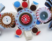 Felt and Button Festival Bracelet- Silver Jubilee 1977
