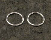 Tiny Silver Hoop Earrings - Cartilage / Tragus / Helix / Eyebrow / Nose Ring / Small / Little / Catchless / Seamless / Sleeper Hoops