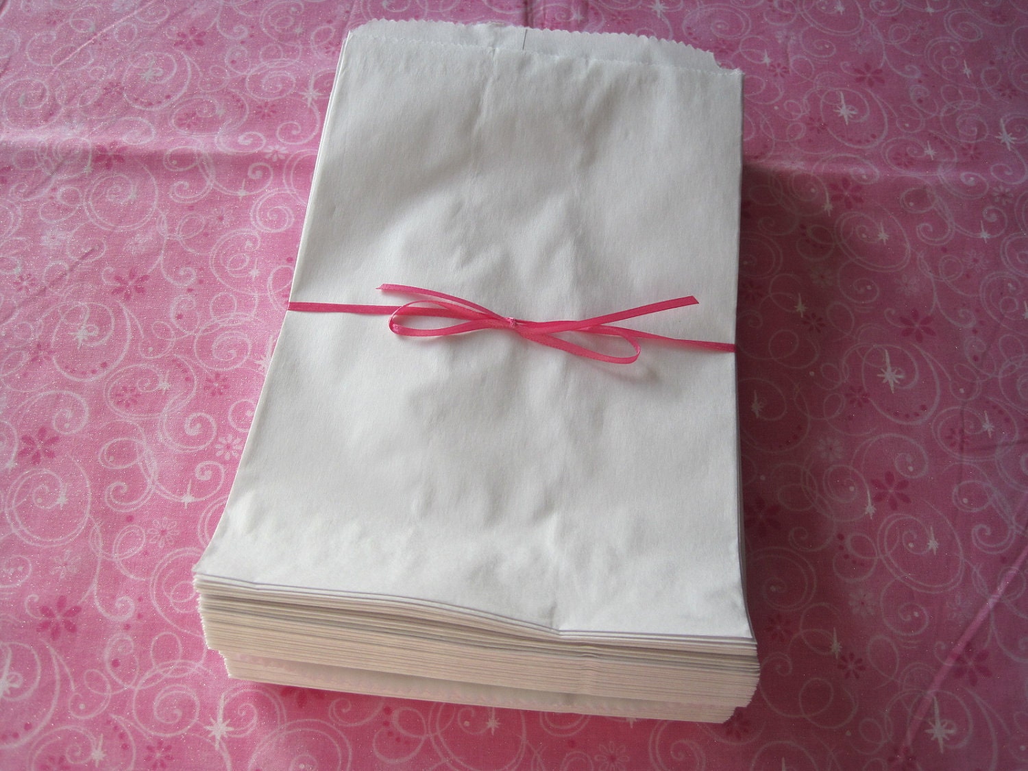 White Kraft Paper Bags  6x9 Set of 50