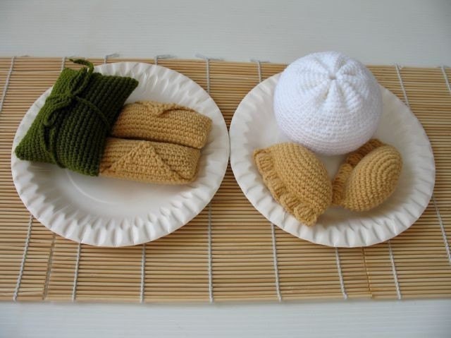Crochet Pattern - DIM SUM- Toys / Playfood - PDF