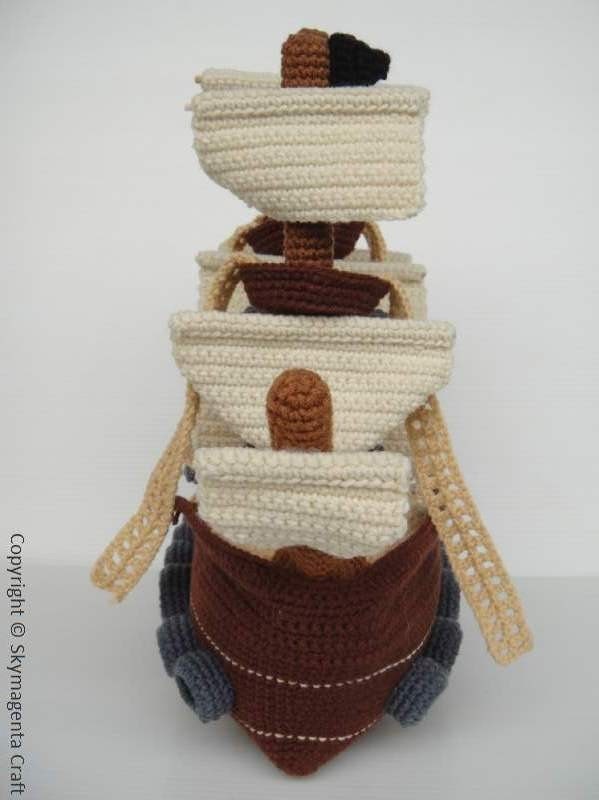 Crochet Pattern - PIRATE SHIP - Toys - in PDF
