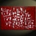 Large Red and White Abstract Art Textured Painting Palette Knife Impasto Triptych on Canvas 45x30 HUGE Customize the Colors