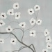 HUGE Dogwood Flower Branch Painting Delicate Blues Gray and White Elegant Original Art Spring Blossoms Custom Artwork 72x48