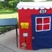 Super Size Bluebird Cottage in Cheeful Red, Personalized, Custom Order