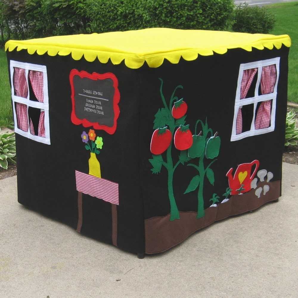 Pizza Parlor, Card Table Playhouse, Personalized, Custom Order