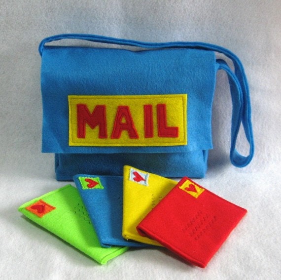 Pattern, Mail Bag with Working Envelopes, PDF Ebook, Instant Download at Purchase, Includes Alphabet Set for Personalization