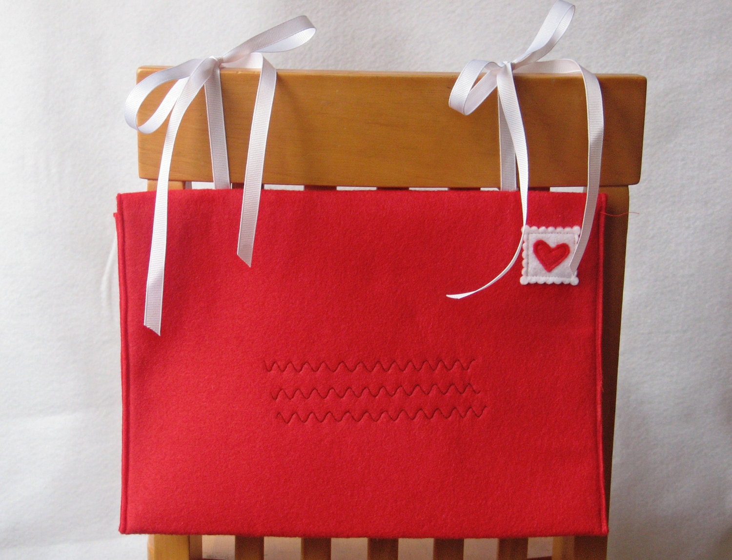 Immediate Shipping Chair Back Envelope, LAST ONE, Opens and Closes for Special Messages, Red