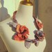 Felted Flower  Necklace for Faeries