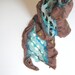 Nuno felted Silk Scarf Wenge French Toast