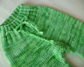 Spring Green Longies--Size SMALL-- Wool Longies, Wool Soaker