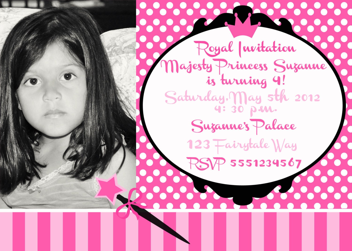DIY Printable Royal Princess Invitation - Greyson Design