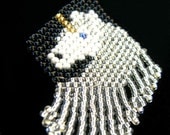 Unicorn Seed Bead Fringed Earrings That are Super Shinny and Stunning Made To Order