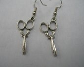 FUN, Novelty, Don't Run with Scissors, Silver Plated Charm Dangle Earrings