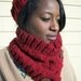 PATTERN - Akudo chunky slouchy Toque Hat Pattern and Neckwarmer Pattern- 2 CROCHET PATTERNS - slouchy hat pattern cowl pattern