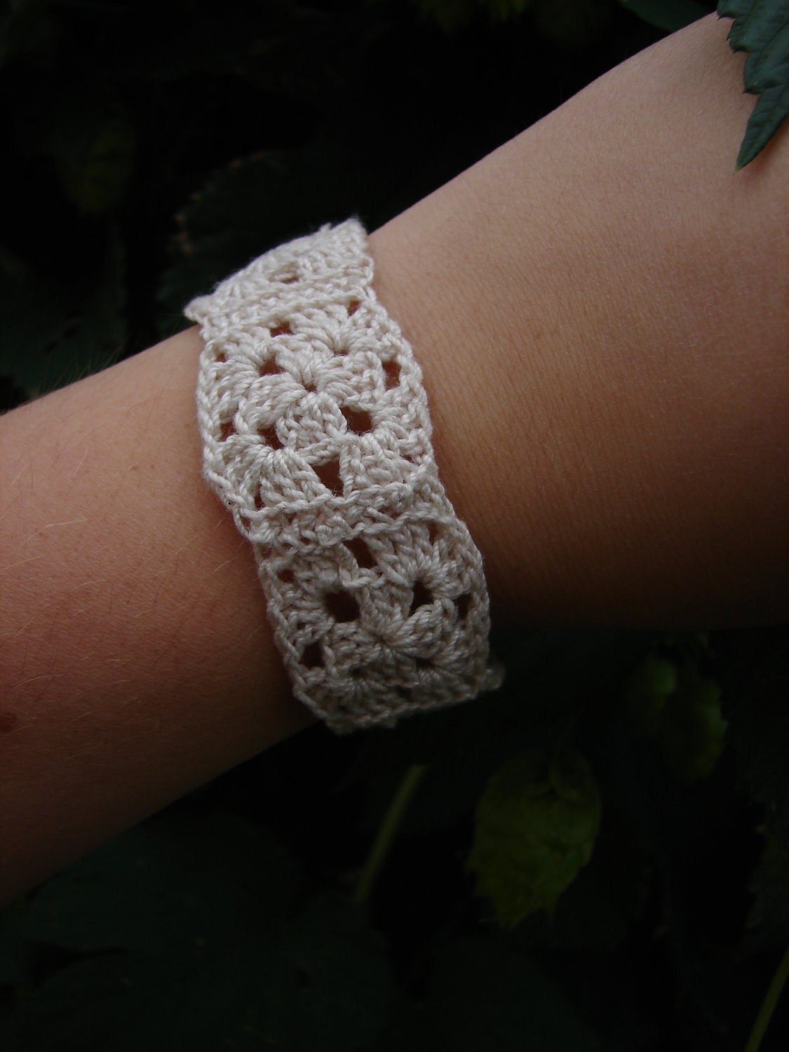 Belle Bracelet tiny crochet granny square