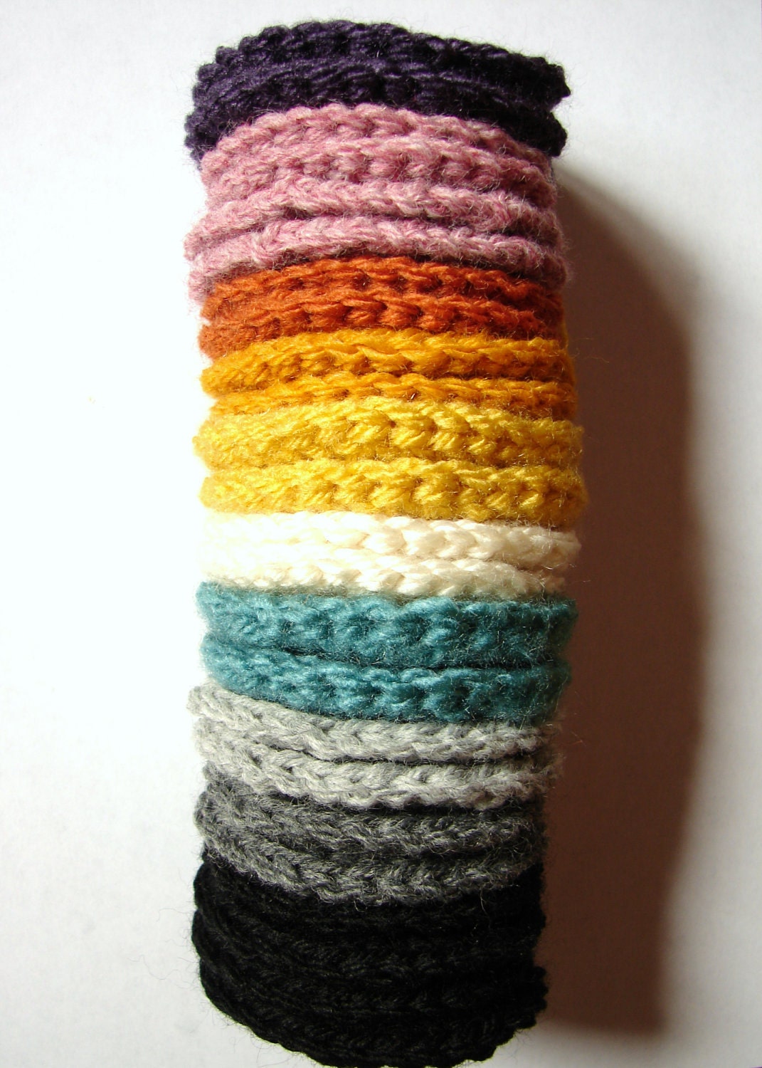 The Birds Eye - Custom, crocheted, hoop earrings