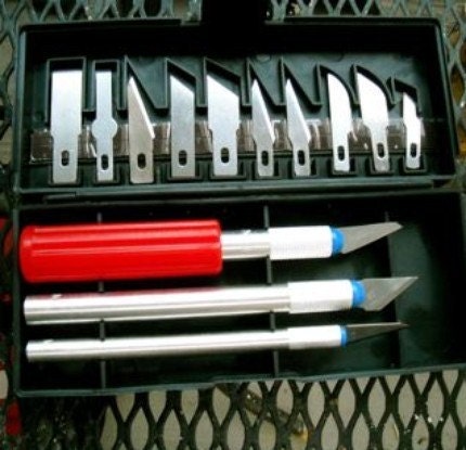 hobby knife set 13 piece razor blade cutting tool jewelry and craft tool