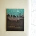Cityscape, Original Acrylic Abstract Painting on gallery wrap canvas, home decor, minimal, ready to hang