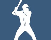 Baseball Art, baseball nursery decor 13 x 19 art print - different colors and sizes available