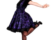 Gothic Lolita Dress Purple Jumper Velvet Flock Skirt-Custom to your size