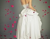 Lolita Wedding Dress Victorian Cinderlla Inspired White Cotton-Custom to your Size