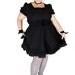 Gothic Lolita Jumper Black Cotton Dress-3X-5X Plus Size Custom to your size