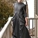 SALE Steampunk Backless Gown Diesel Punk Wedding Dress in Gunmetal Glamor - Ready to ship SMALL