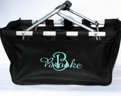 Personalized Bridesmaids Gift Market Tote Basket with Fancy Script Initial and Name