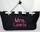 Personalized Teacher Gift Market Tote Basket