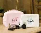 Bride Waffle Bag Cosmetic Bag Personalized Bridesmaids Gift