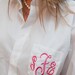 Bridesmaids Gifts Monogrammed Shirt Oversized Button Down