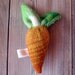 Vintage Chenille Carrot Rattle