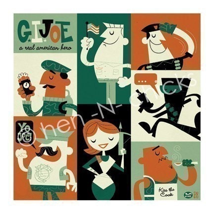 GI Joe 8x8 print