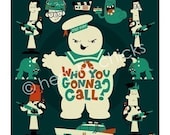 Ghostbusters 8x8 print