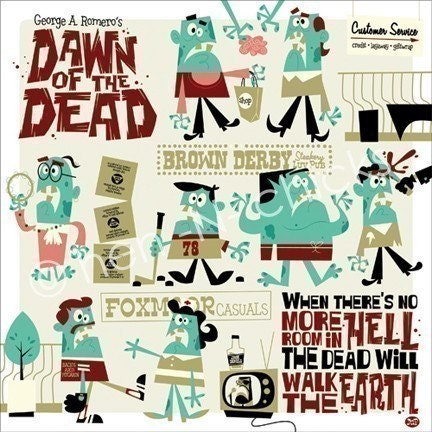 Dawn of the Dead 8x8 print