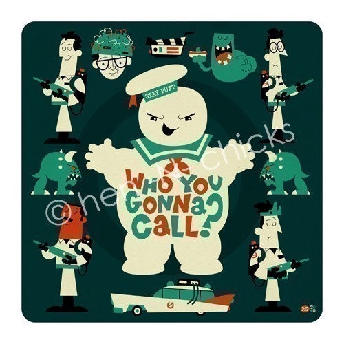 Ghostbusters 8x8 print
