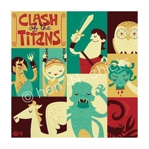 Clash of the Titans 8x8 print
