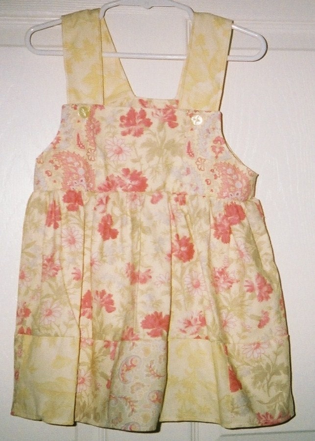 Easter Sundress,Girls, Yellow Shabby Chic, Infants and Toddlers
