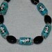 Adorable Panda Bear Bracelet with Lampwork Pandas, Sterling Silver, and Black Beads