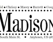 Custom Address Stamp - MADISON