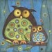 Owl Family 8x8 Print