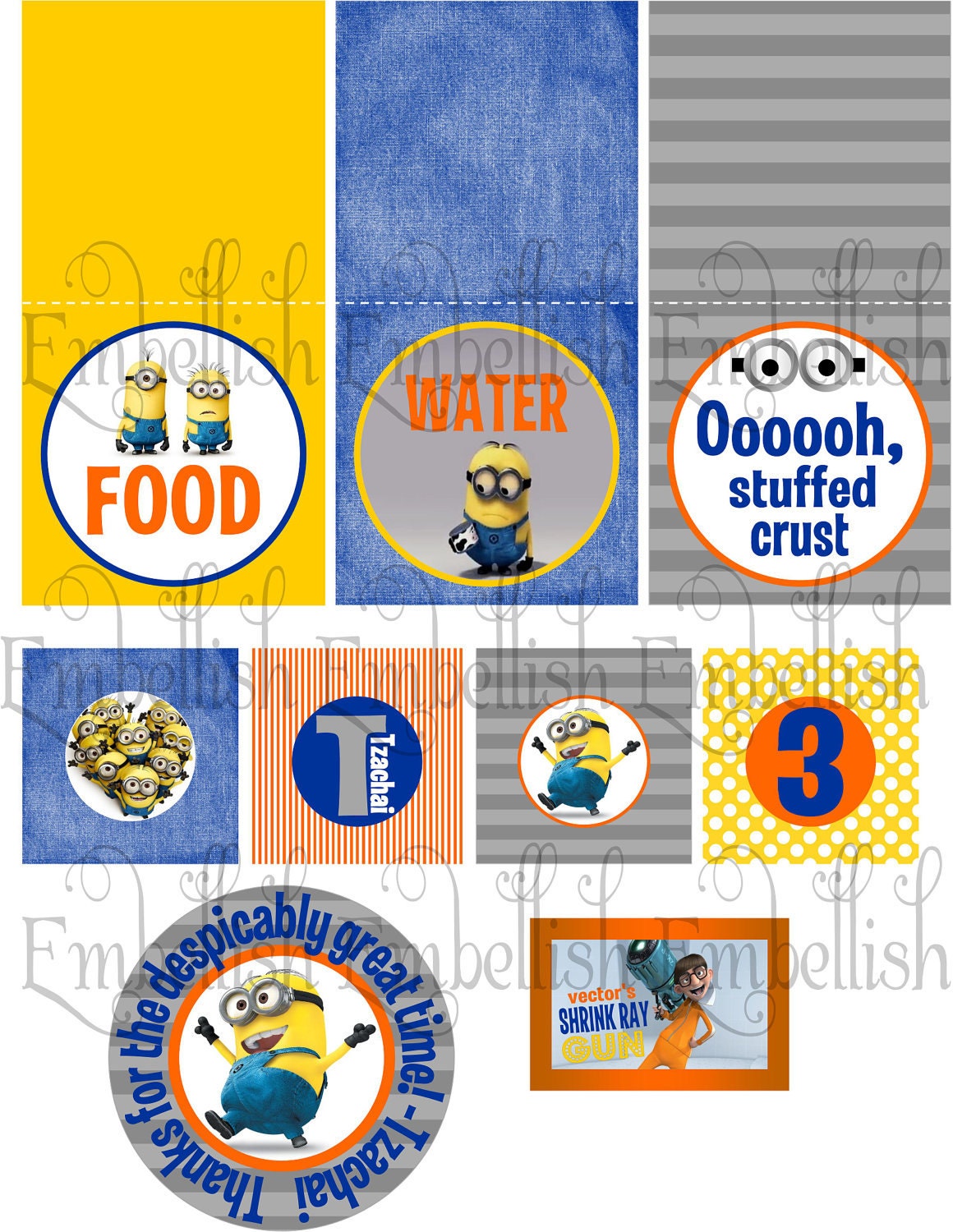 PRINTABLE DIGITAL FILE Despicable Me Party Printables Il_170x135
