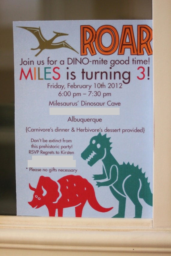 PRINTABLE DIGITAL FILE Dinosaur Party Printables Il_570xn