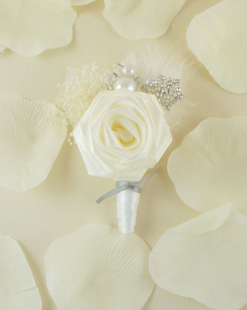 Snow Frost Origami Wedding Bouquet, Bridal Bouquet - Winter Wonderland Wedding (Medium size)