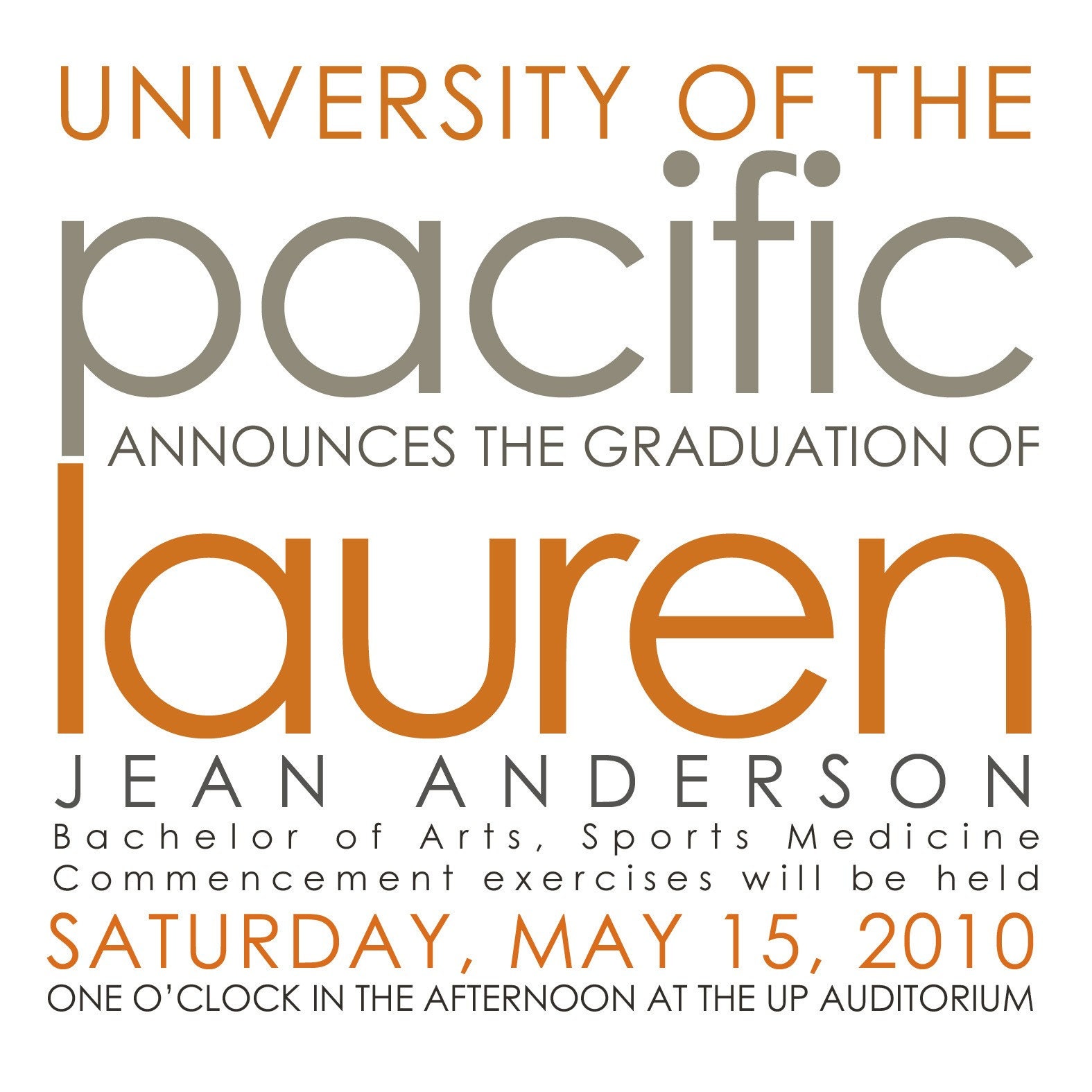 custom graduation announcement - squared.