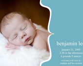 custom photo birth annoucement - angel face
