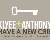 custom moving announcements - new crib.